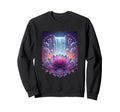 Mystic Lotus Waterfall Cosmic Zen Sweatshirt - Trendy Graphic Men Women - T-Shirt, Sweatshirt, Hoodie