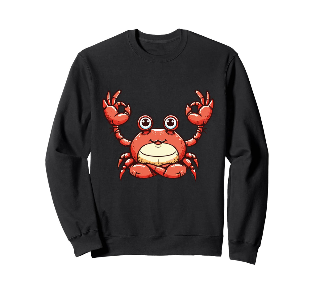 Meditation Crab Yoga Pose Relaxing Sweatshirt - Minimalist Print Unisex - T-Shirt, Sweatshirt, Hoodie