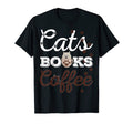 Cats Books Coffee Funny Cat Book T-Shirt - Novelty Apparel Men Women - T-Shirt, Sweatshirt, Hoodie