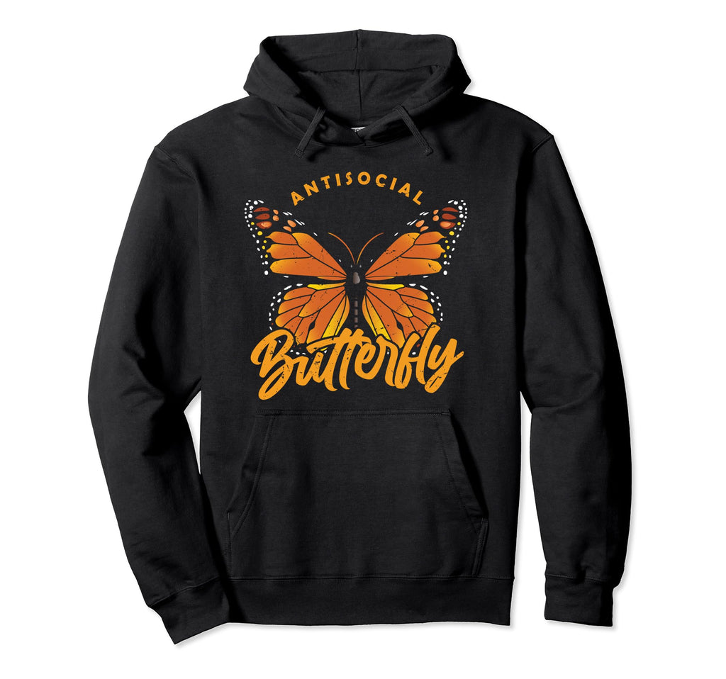 Antisocial Butterfly Hoodie - Aesthetic Graphic Unisex - T-Shirt, Sweatshirt, Hoodie