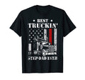 Mens Best Truckin Step Dad Ever Flag T-Shirt - Graphic Print for Adults - T-Shirt, Sweatshirt, Hoodie
