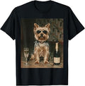 Yorkie Drinking Champagne Funny Fathers Day T-Shirt Unisex T-shirt, Sweatshirt, Hoodie, Long Sleeve Tee - T-Shirt, Sweatshirt, Hoodie