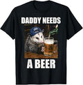 Daddy Needs A Beer Funny Opossum Drinking Beer Meme T-Shirt Unisex T-shirt, Sweatshirt, Hoodie, Long Sleeve Tee - T-Shirt, Sweatshirt, Hoodie