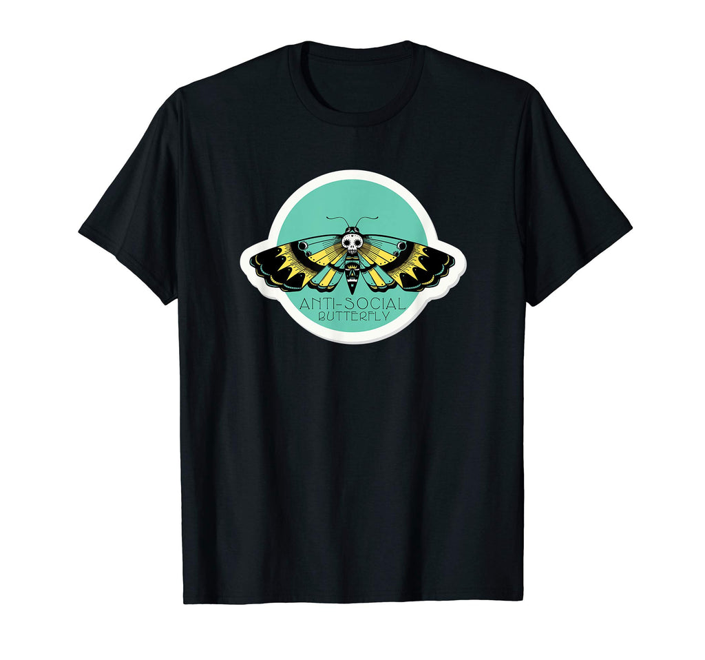 Anti Social Butterfly T-Shirt - Unique Graphic Men Women - T-Shirt, Sweatshirt, Hoodie