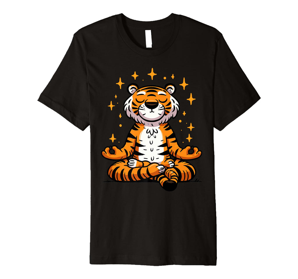 Meditation Tiger Yoga Pose Relaxing T-Shirt - Trendy Graphic Men Women - T-Shirt, Sweatshirt, Hoodie