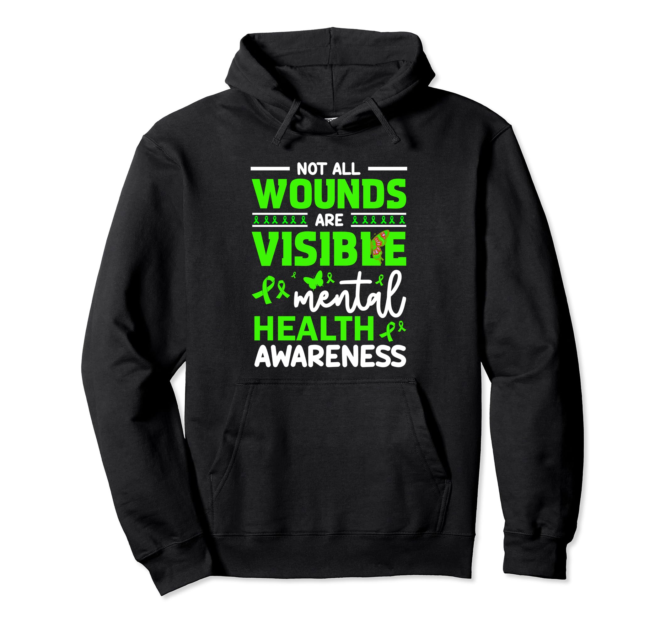 Mental Health Matters End Stigma Hoodie - Minimalist Print Men Women - T-Shirt, Sweatshirt, Hoodie