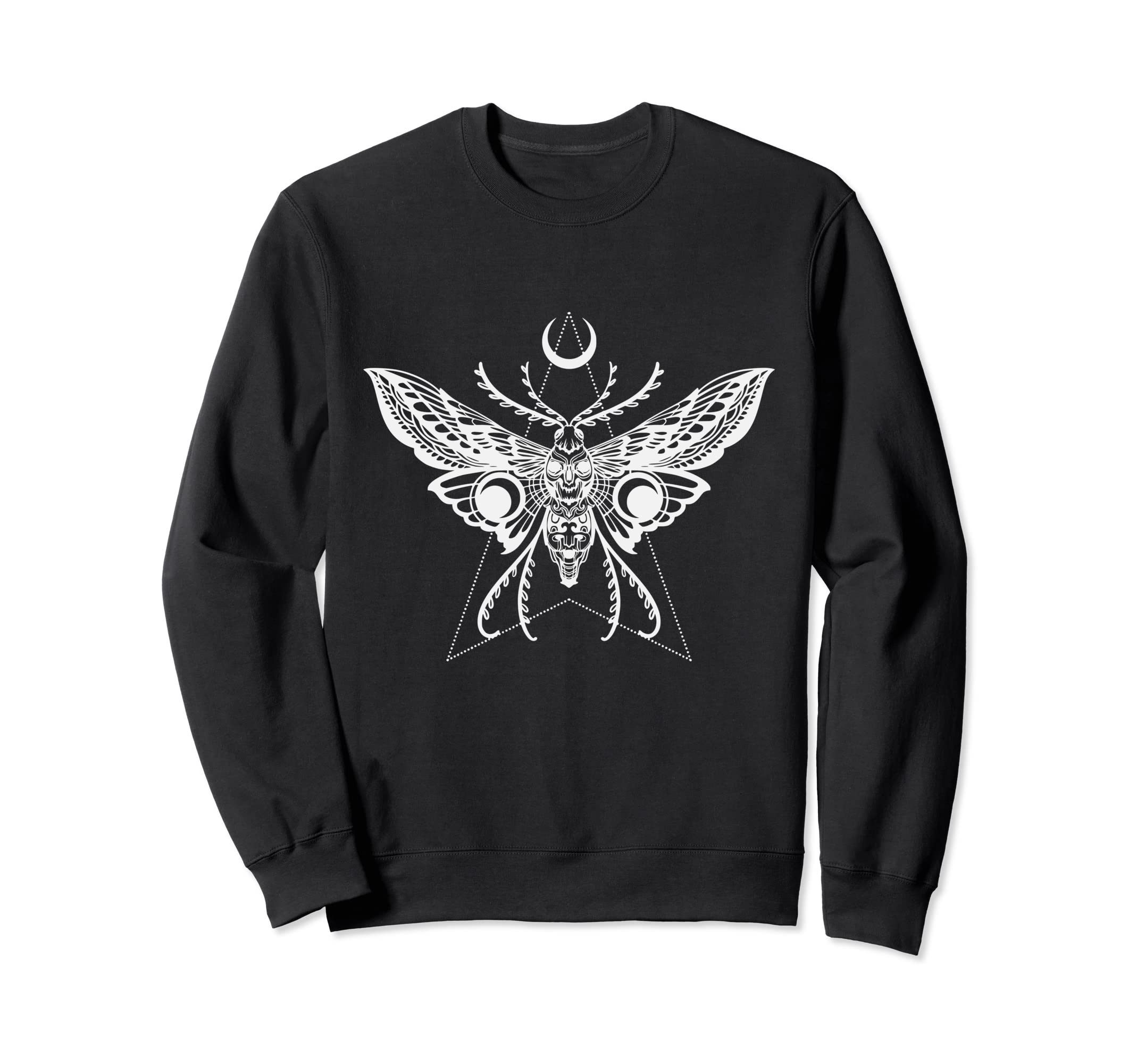 Beautiful Moth Goth Horror Sweatshirt - Fun Novelty Design for Adults - T-Shirt, Sweatshirt, Hoodie