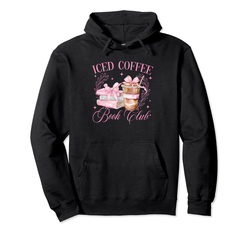 Iced Coffee Book Club Hoodie - Trendy Graphic Men Women - T-Shirt, Sweatshirt, Hoodie