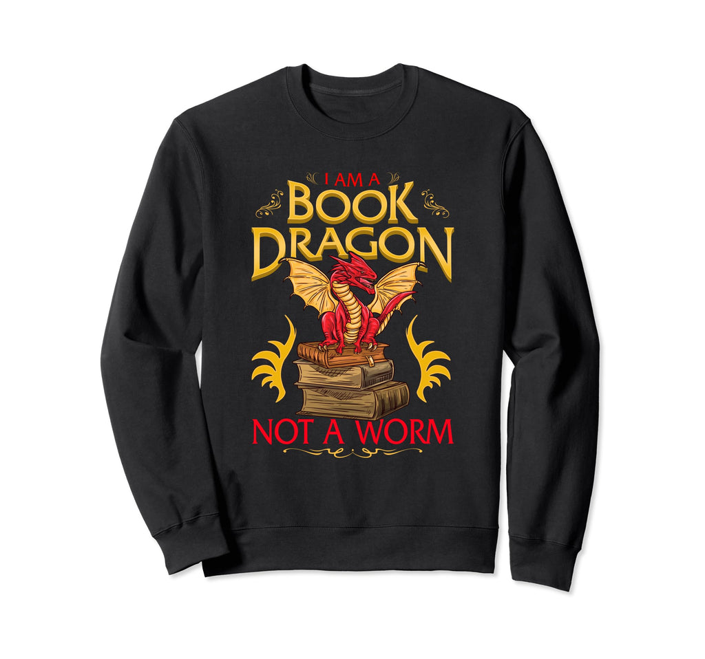 Im Book Dragon Not Worm Funny Sweatshirt - Aesthetic Graphic for Adults - T-Shirt, Sweatshirt, Hoodie