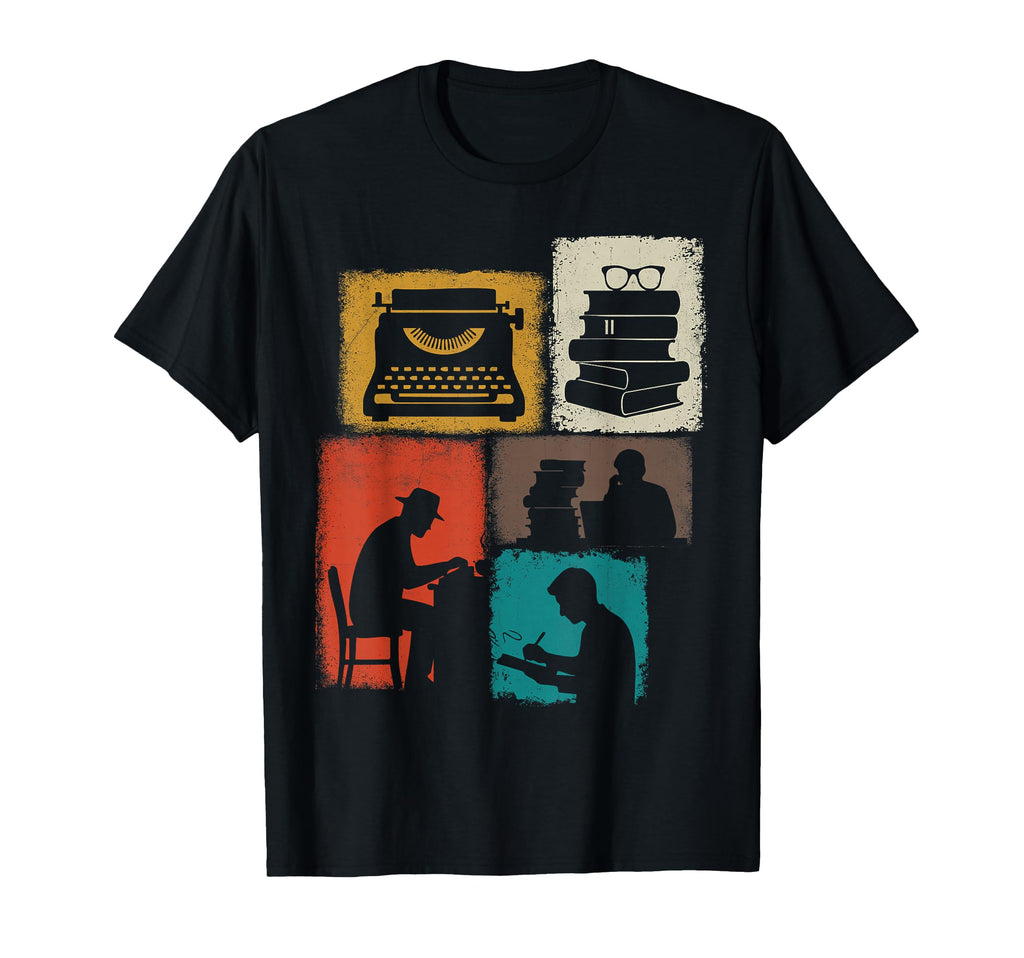 Writer Collage Writing Author T-Shirt - Novelty Apparel Men Women - T-Shirt, Sweatshirt, Hoodie