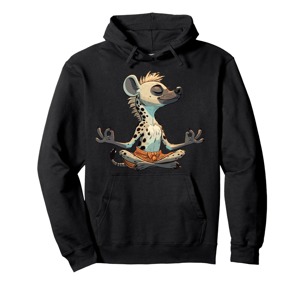 Meditation Hyena Yoga Pose Relaxing Hoodie - Graphic Print for Adults - T-Shirt, Sweatshirt, Hoodie