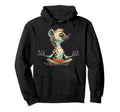 Meditation Hyena Yoga Pose Relaxing Hoodie - Graphic Print for Adults - T-Shirt, Sweatshirt, Hoodie