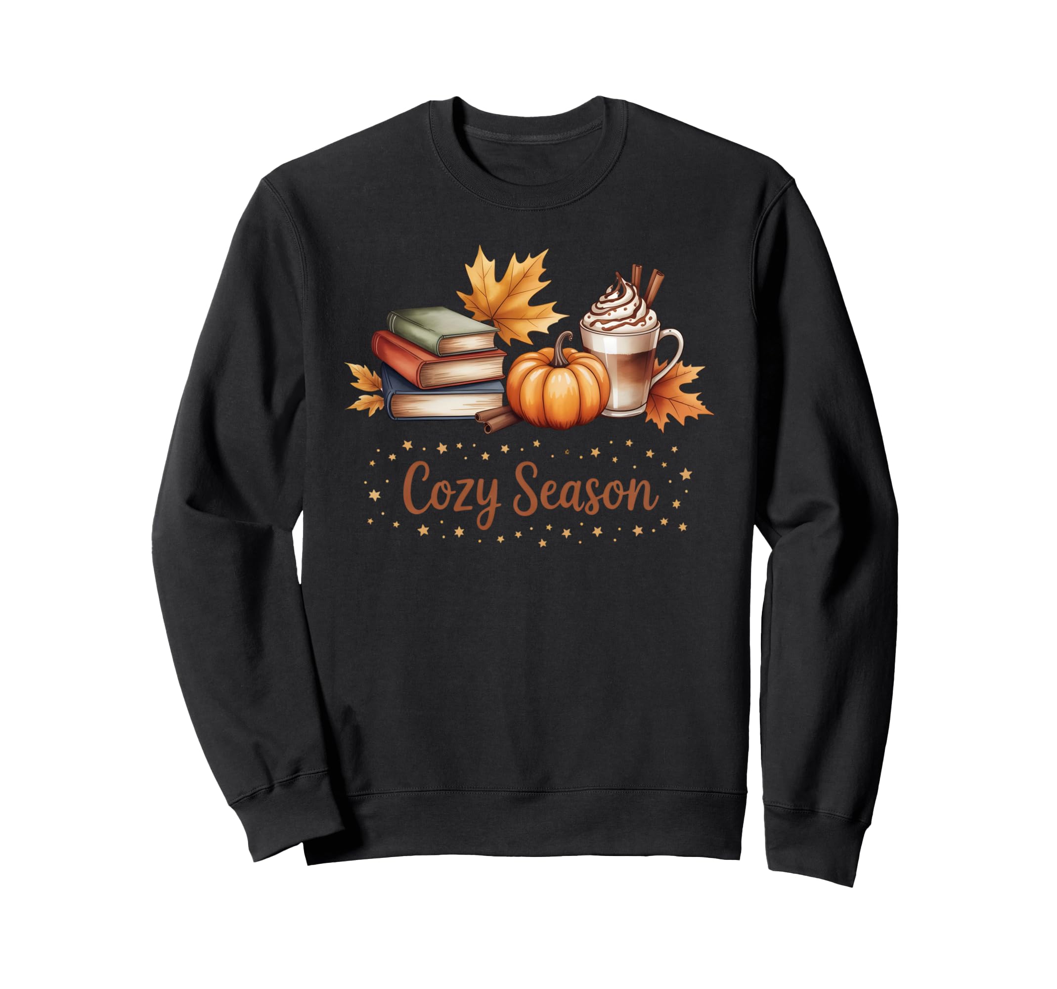Cosy Season Book Lover Fall Pumpkin Sweatshirt - Trendy Graphic Unisex - T-Shirt, Sweatshirt, Hoodie