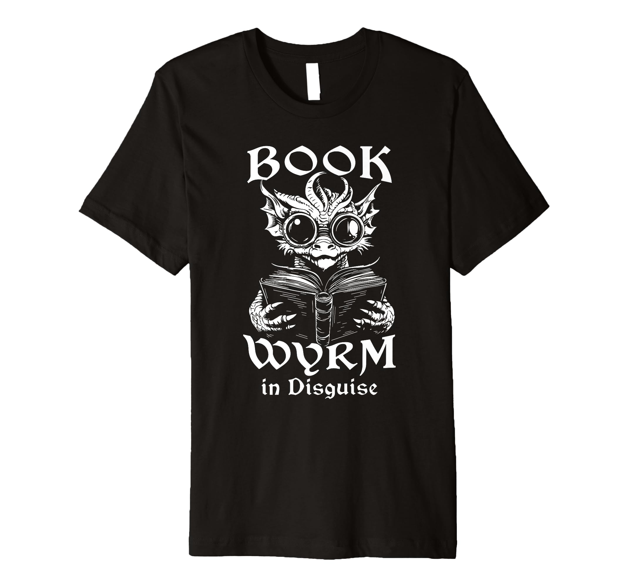 Bookwyrm Dragon Wyrm Fantasy Book T-Shirt - Fun Novelty Design Men Women - T-Shirt, Sweatshirt, Hoodie
