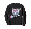 Antisocial Butterfly Vaporwave Sweatshirt - Fun Novelty Design for Adults - T-Shirt, Sweatshirt, Hoodie