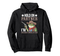 Hold Partner Im Overstimulated Hoodie - Unique Graphic Unisex - T-Shirt, Sweatshirt, Hoodie