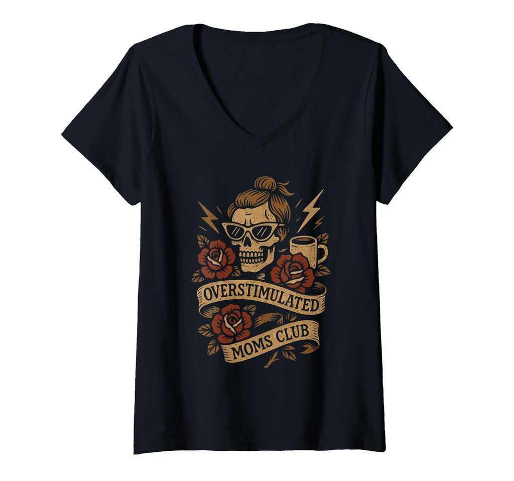 Overstimulated Moms Club Groovy T-Shirt - Trendy Graphic for Adults - T-Shirt, Sweatshirt, Hoodie