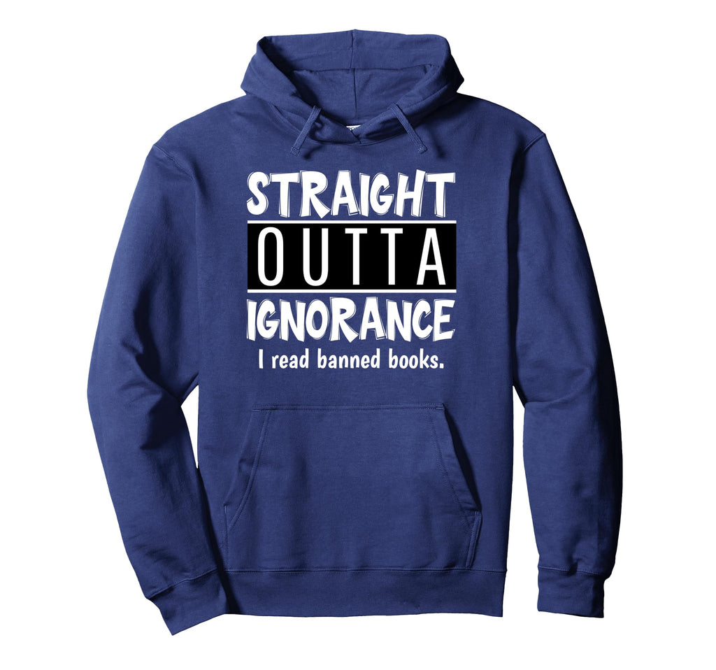 I Read Banned Books Book Lovers Hoodie - Minimalist Print for Adults - T-Shirt, Sweatshirt, Hoodie