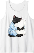 Black Cat Sleeping in Cute Pajamas Sleep Tank Top Unisex T-shirt, Sweatshirt, Hoodie, Long Sleeve Tee - T-Shirt, Sweatshirt, Hoodie
