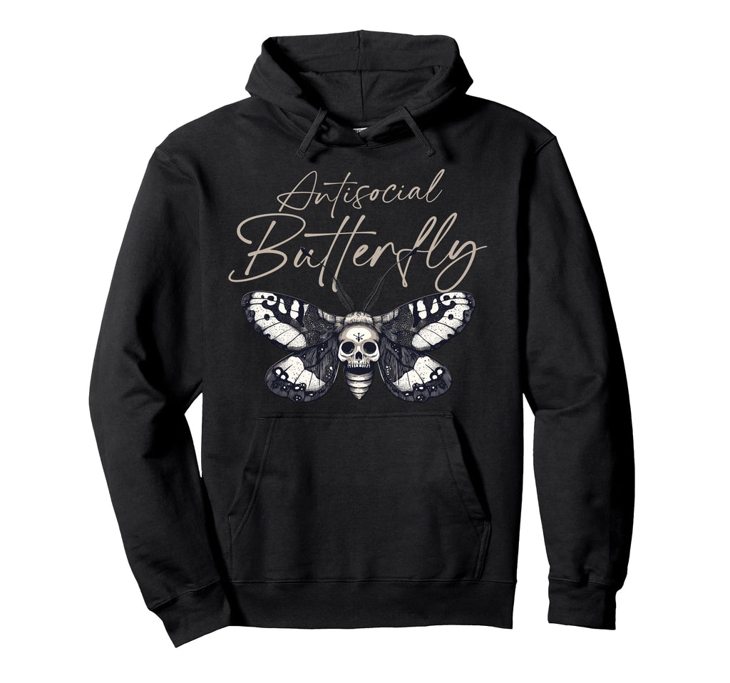 Antisocial Butterfly Hoodie - Streetwear Style for Adults - T-Shirt, Sweatshirt, Hoodie