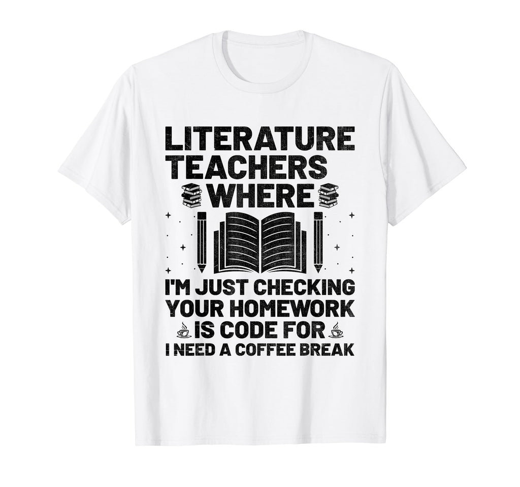 Literature Teacher School Teacher Funny T-Shirt - Minimalist Print Unisex - T-Shirt, Sweatshirt, Hoodie