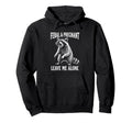 Feral Pregnant Leave Me Alone Raccoon Hoodie - Minimalist Print Unisex - T-Shirt, Sweatshirt, Hoodie