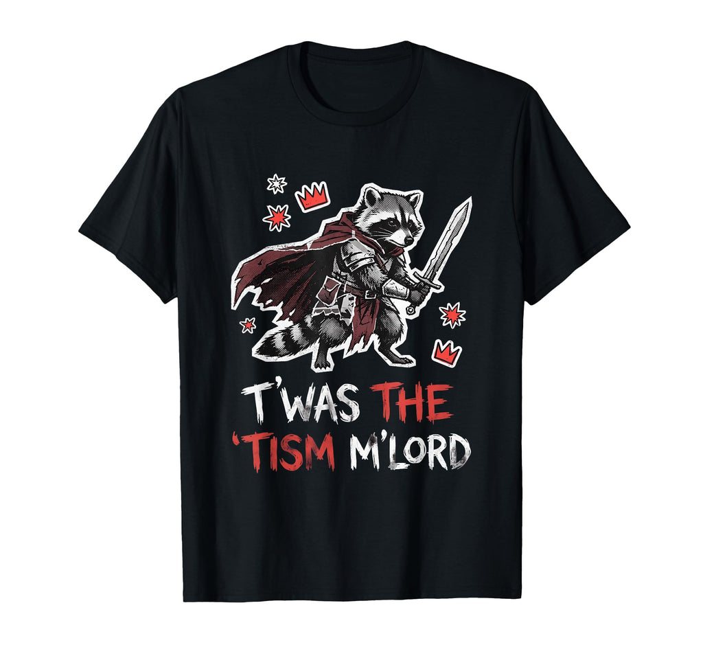 Funny Raccoon Knight Medieval T-Shirt - Streetwear Style for Adults - T-Shirt, Sweatshirt, Hoodie