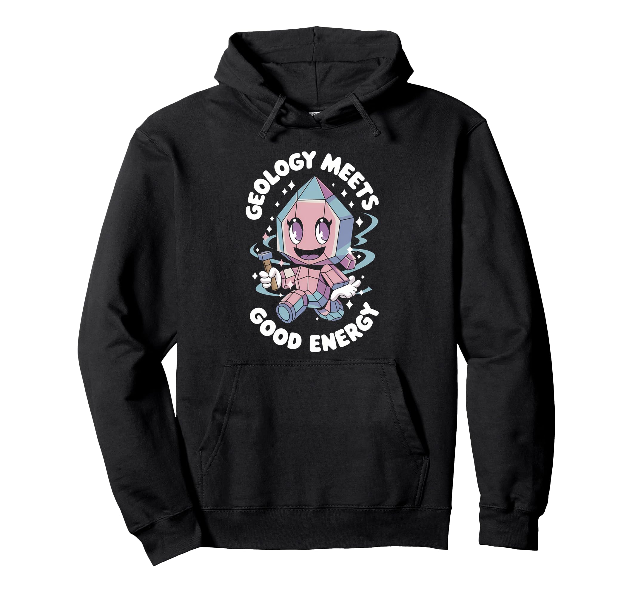 Healing Stone Crystals Energy Hoodie - Novelty Apparel for Adults - T-Shirt, Sweatshirt, Hoodie