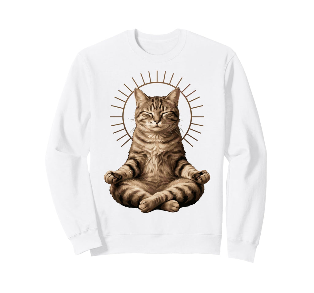 Yoga Meditation Lotus Pose Cat Sweatshirt - Streetwear Style for Adults - T-Shirt, Sweatshirt, Hoodie