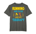 Running And Dogs Are My Therapy Gift T-Shirt - Trendy Graphic for Adults - T-Shirt, Sweatshirt, Hoodie
