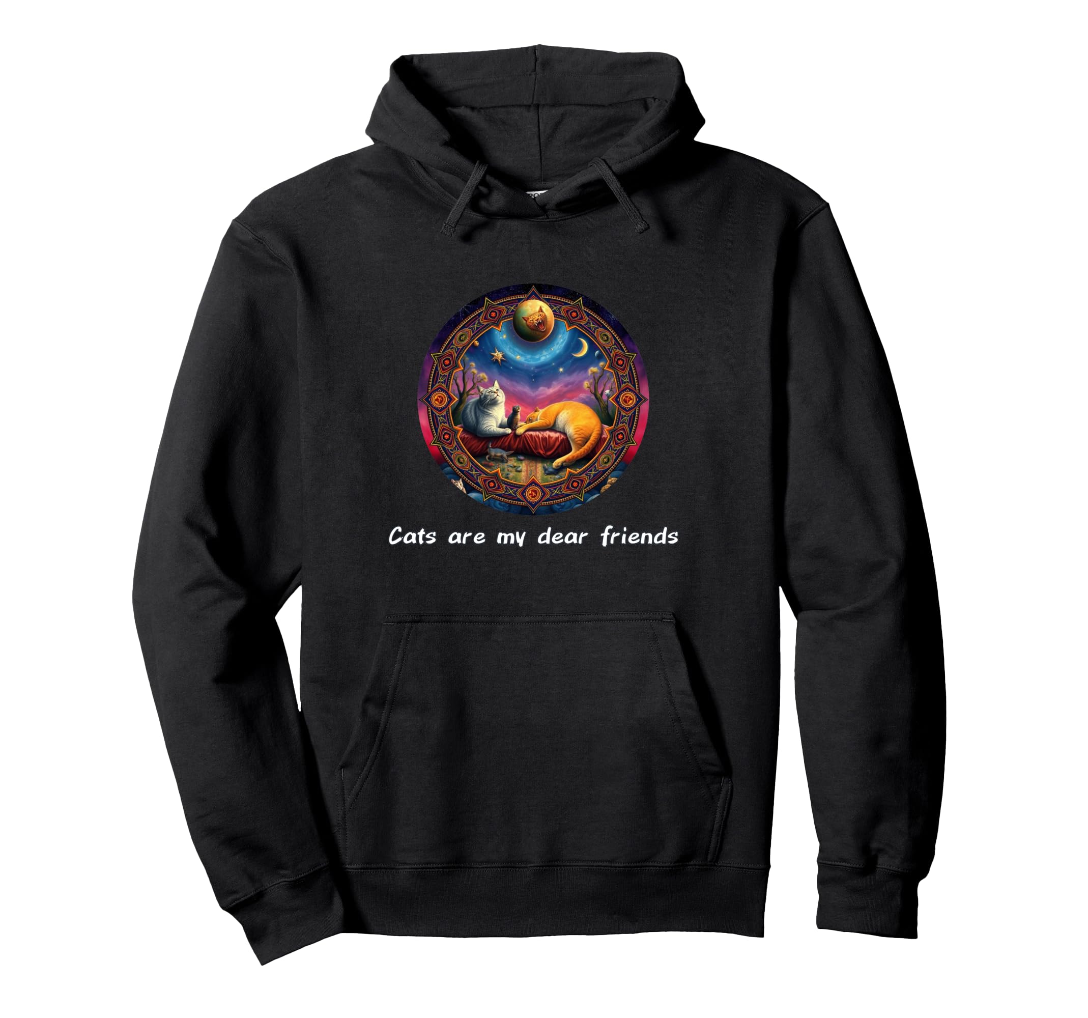 Cats Are My Best Friends Sacred Hoodie - Aesthetic Graphic Men Women - T-Shirt, Sweatshirt, Hoodie