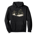 Black Cat Reading Book Lover Hoodie - Fun Novelty Design Men Women - T-Shirt, Sweatshirt, Hoodie