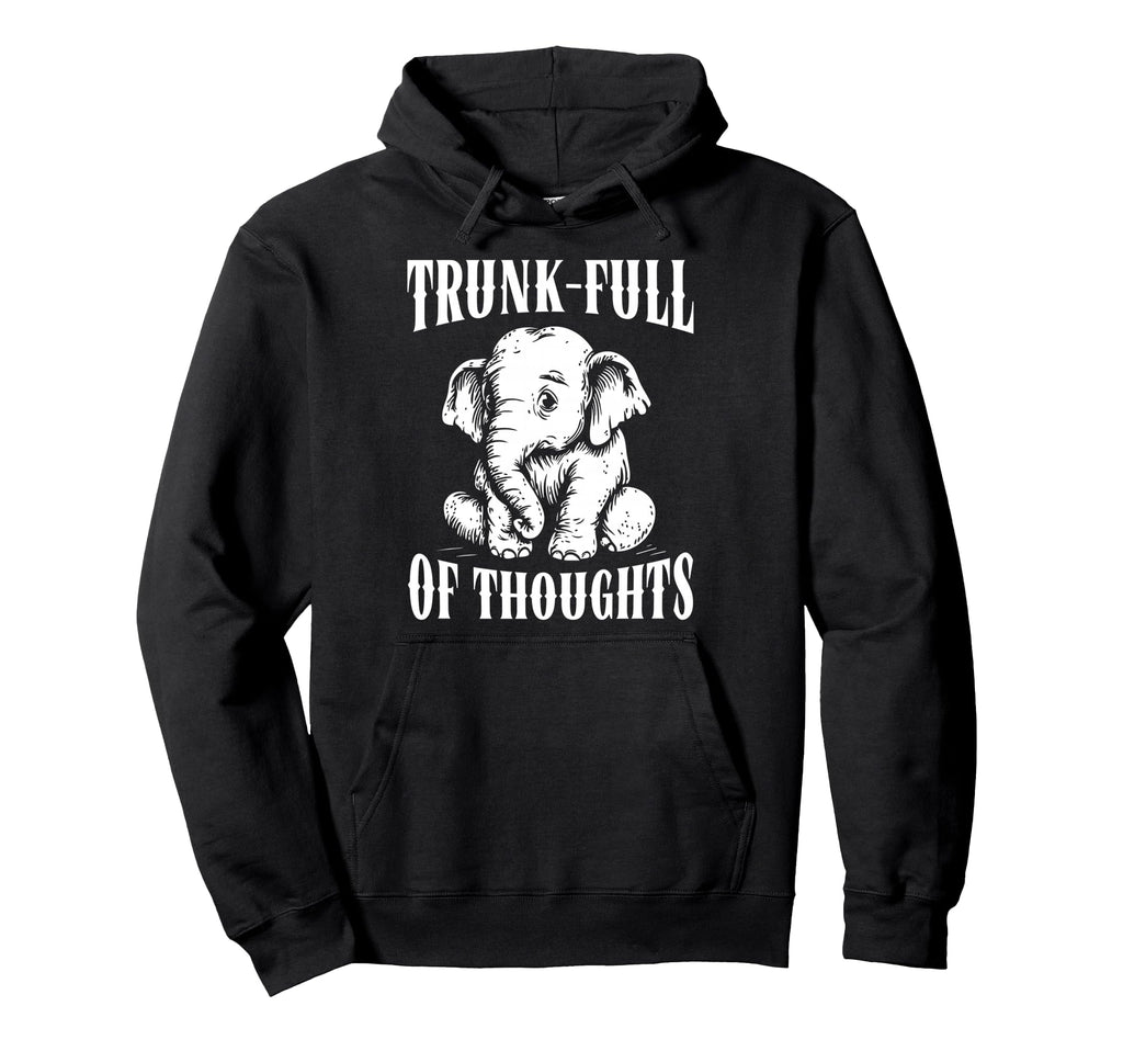 Thoughtful Elephant Overthinkers Hoodie - Unique Graphic for Adults - T-Shirt, Sweatshirt, Hoodie