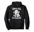 Thoughtful Elephant Overthinkers Hoodie - Unique Graphic for Adults - T-Shirt, Sweatshirt, Hoodie