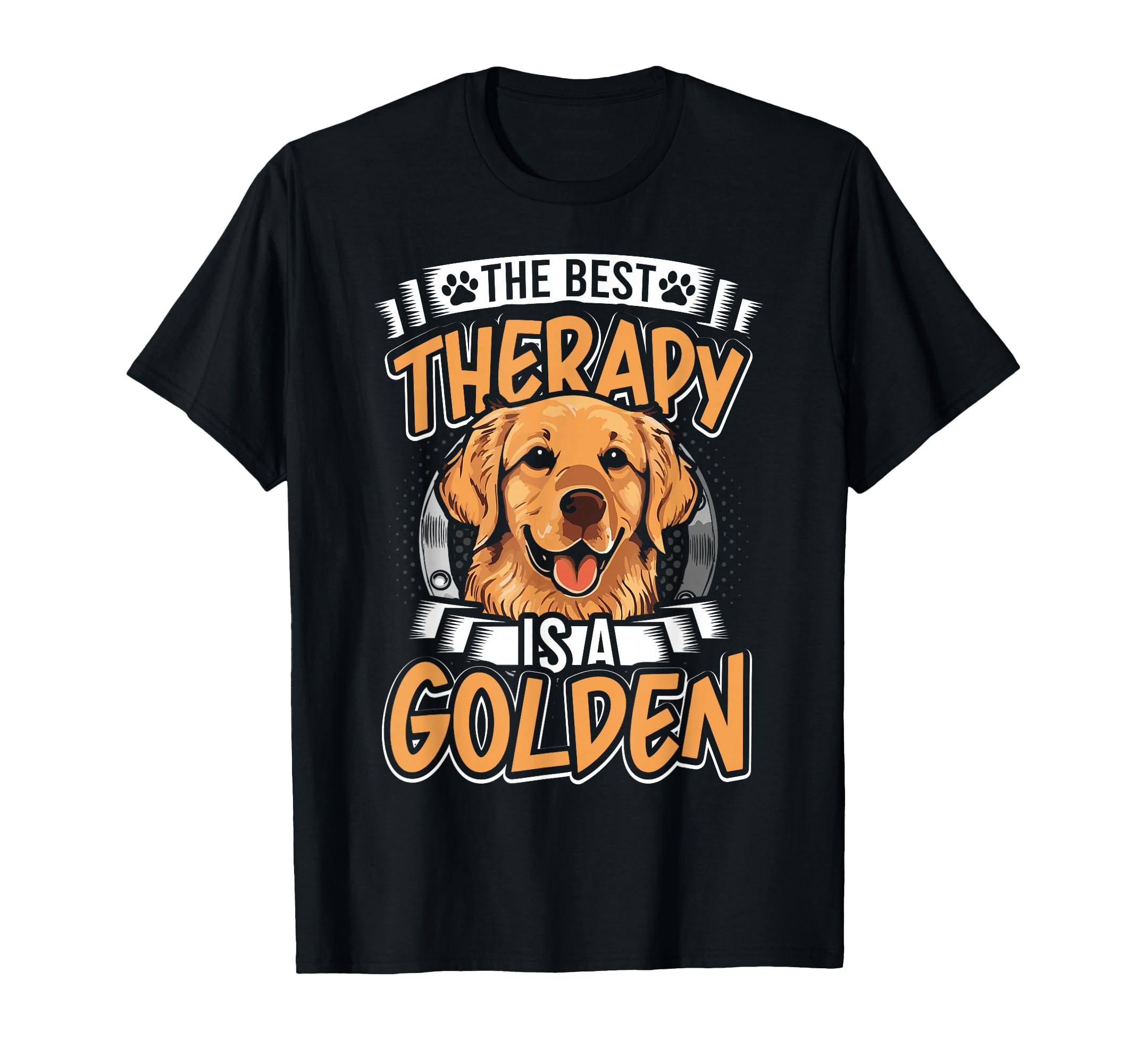Best Therapy Is Golden Retriever Dog Lovers T-Shirt - Trendy Graphic Unisex - T-Shirt, Sweatshirt, Hoodie