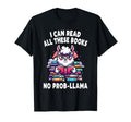 No Probllama Llama Alpaca Book Readers T-Shirt - Novelty Apparel Unisex - T-Shirt, Sweatshirt, Hoodie