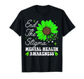 End Stigma Mental Health Awareness Flower T-Shirt - Graphic Print Unisex - T-Shirt, Sweatshirt, Hoodie