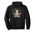 Meditation Sloth Yoga Pose Relaxing Hoodie - Aesthetic Graphic Unisex - T-Shirt, Sweatshirt, Hoodie