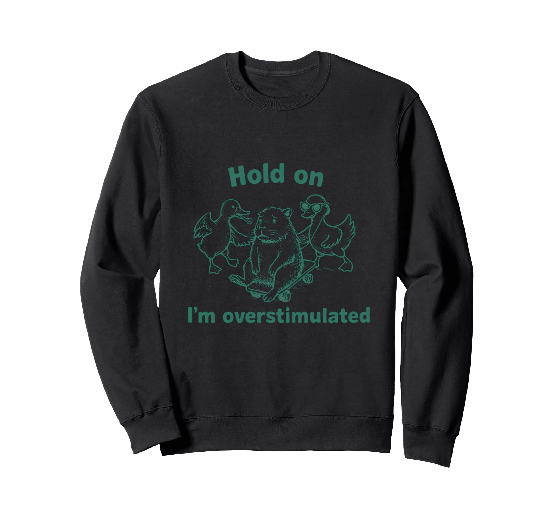 Introvert Overstimulated Quirky Sweatshirt - Novelty Apparel Unisex - T-Shirt, Sweatshirt, Hoodie
