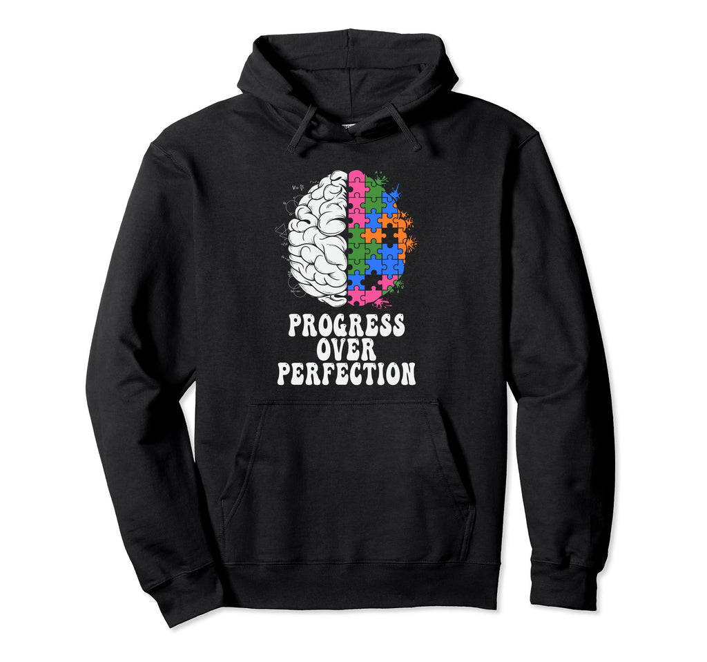 Progress Over Perfection Aba Therapist Hoodie - Custom Art Print Unisex - T-Shirt, Sweatshirt, Hoodie