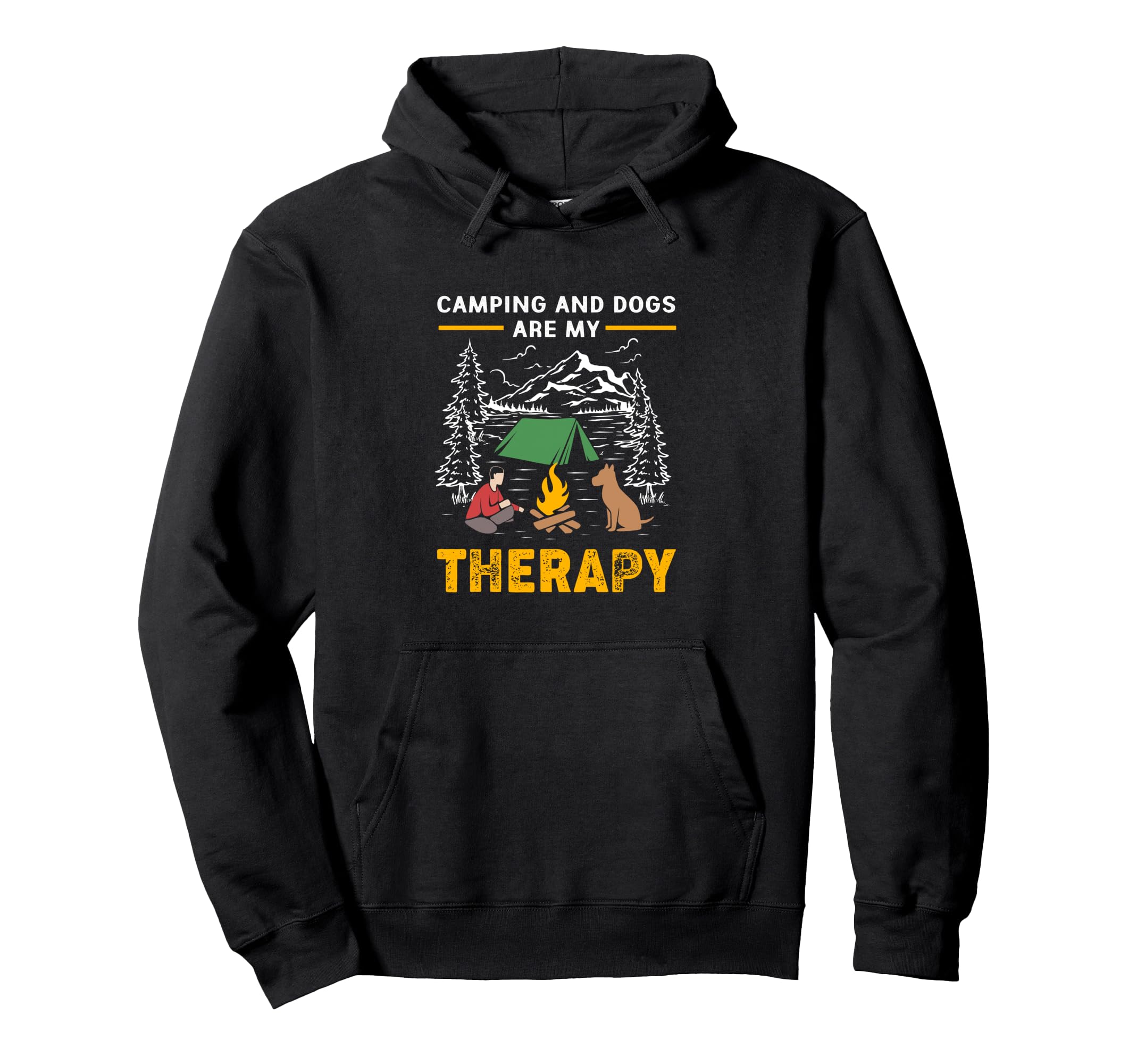 Funny Therapy Dog Owner Camping And Dogs Hoodie - Trendy Graphic Men Women - T-Shirt, Sweatshirt, Hoodie