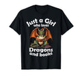 Just Who Loves Dragons And Books T-Shirt - Trendy Graphic Unisex - T-Shirt, Sweatshirt, Hoodie