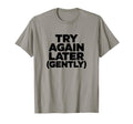Try Again Later Gently Funny Sarcasm Text T-Shirt - Streetwear Style Unisex - T-Shirt, Sweatshirt, Hoodie