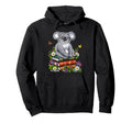 Koala Bear Reading Books Bookworm Nerd Hoodie - Novelty Apparel for Adults - T-Shirt, Sweatshirt, Hoodie