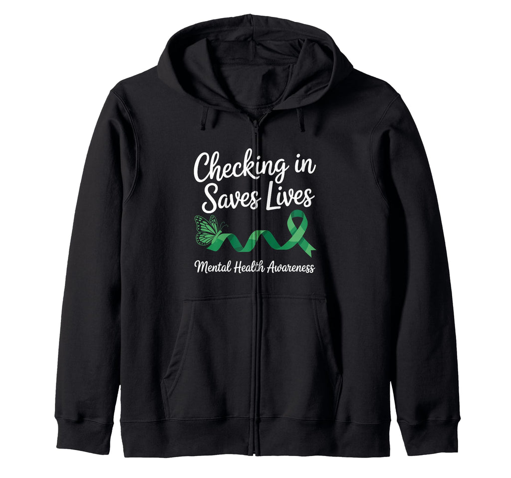Mental Health Awareness Month Green Hoodie - Trendy Graphic for Adults - T-Shirt, Sweatshirt, Hoodie