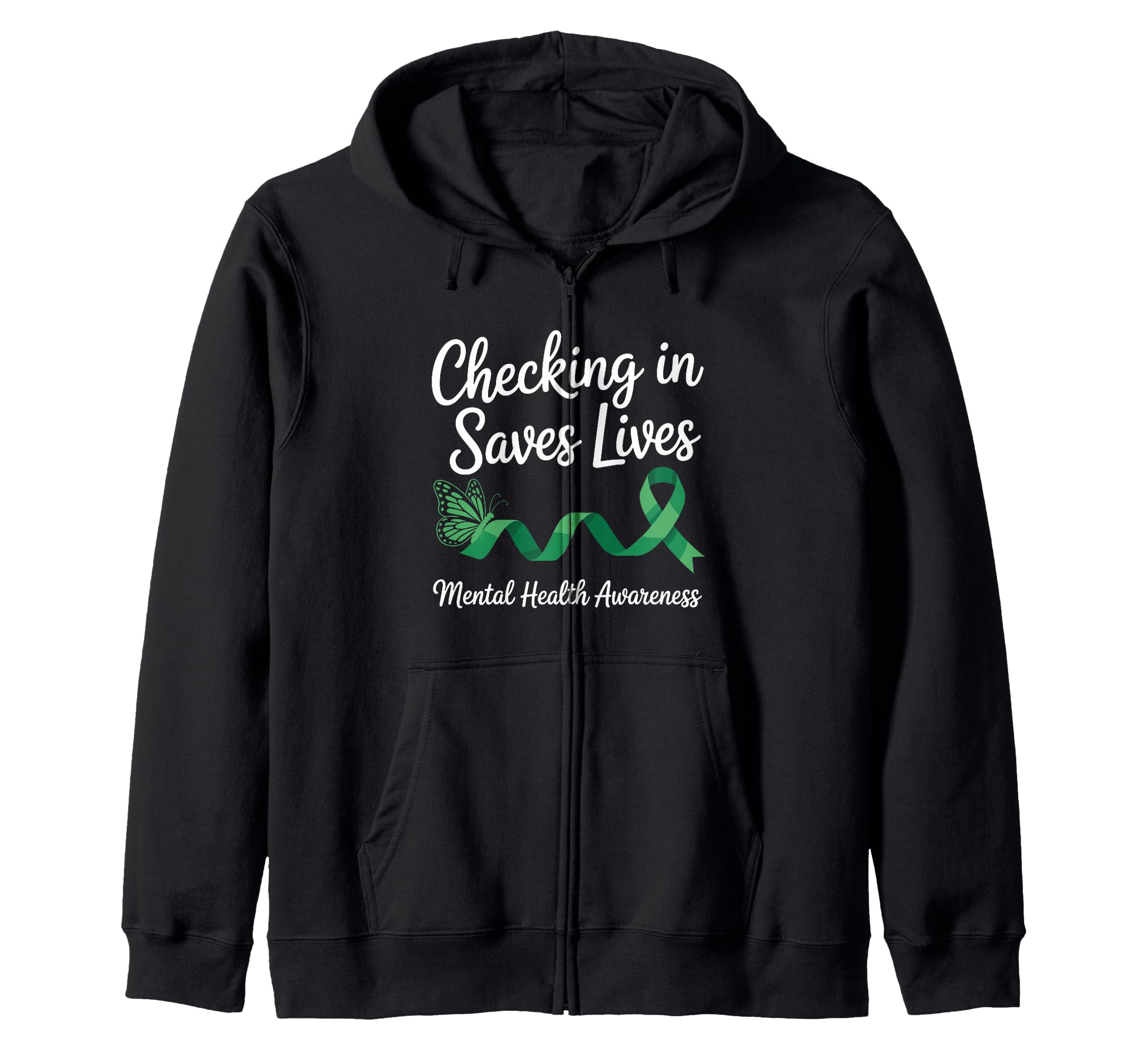 Mental Health Awareness Month Green Hoodie - Trendy Graphic for Adults - T-Shirt, Sweatshirt, Hoodie