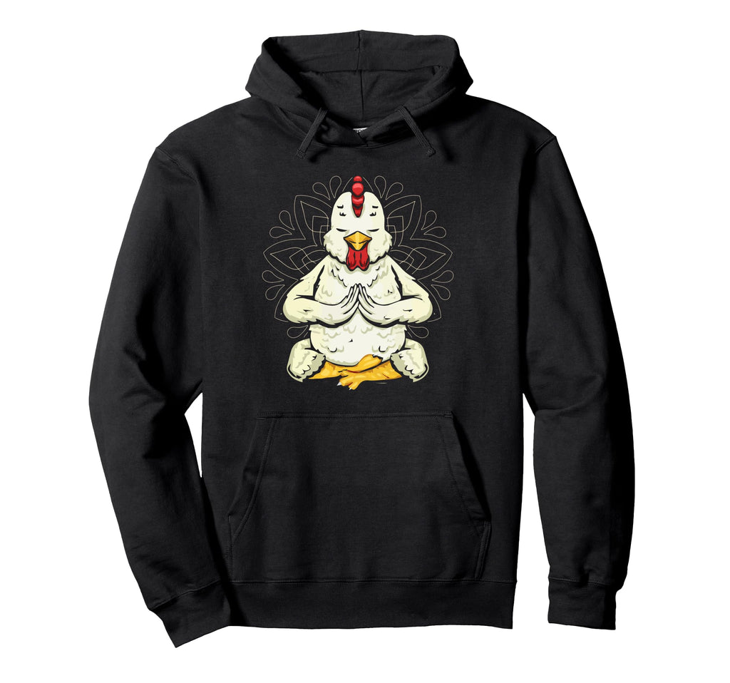 Chicken Yoga Meditation Yoga Poses Hoodie - Casual Everyday Wear Men Women - T-Shirt, Sweatshirt, Hoodie