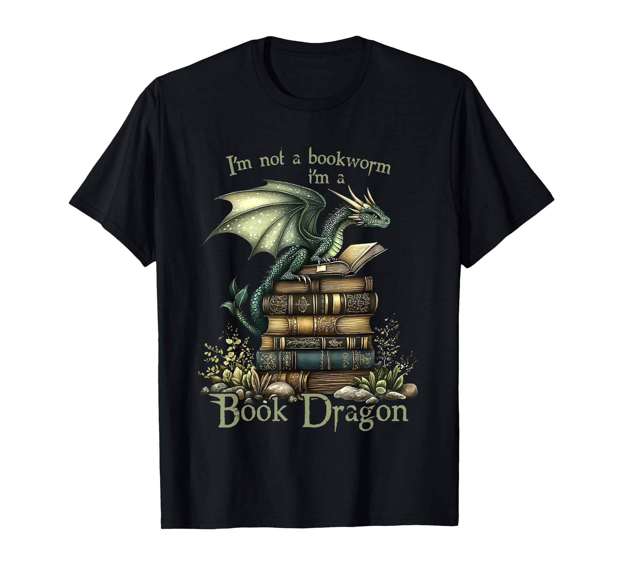 Im Not Bookworm Im Book Dragon T-Shirt - Aesthetic Graphic for Adults - T-Shirt, Sweatshirt, Hoodie