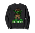 Mental Health Warrior Messy Afro Mental Sweatshirt - Trendy Graphic Unisex - T-Shirt, Sweatshirt, Hoodie