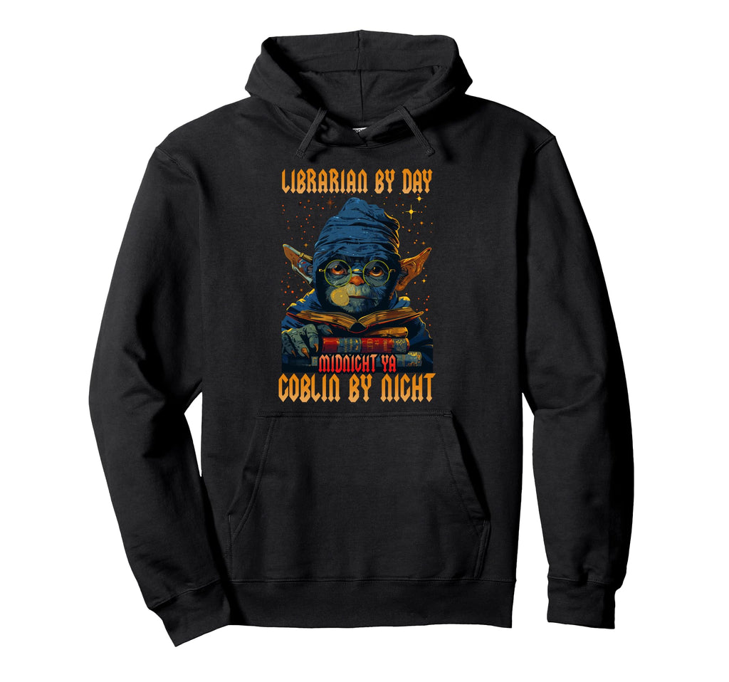 Librarian Day Midnight Ya Coblin Night Hoodie - Minimalist Print Unisex - T-Shirt, Sweatshirt, Hoodie